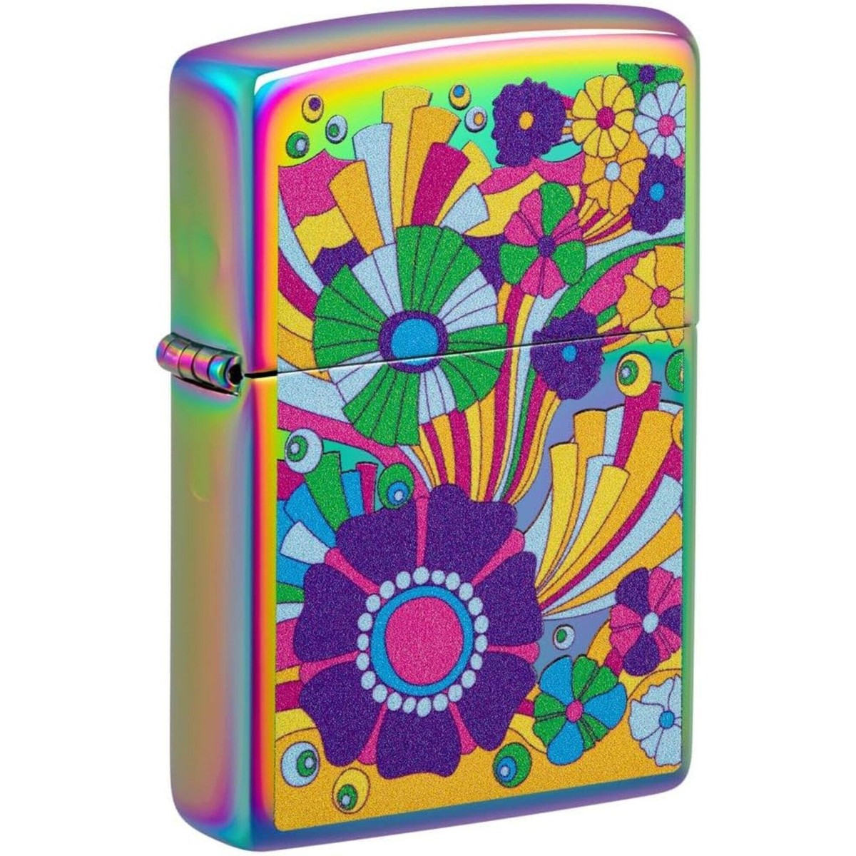 Zippo Lighter Vintage Flowers Metal Construction Refillable and