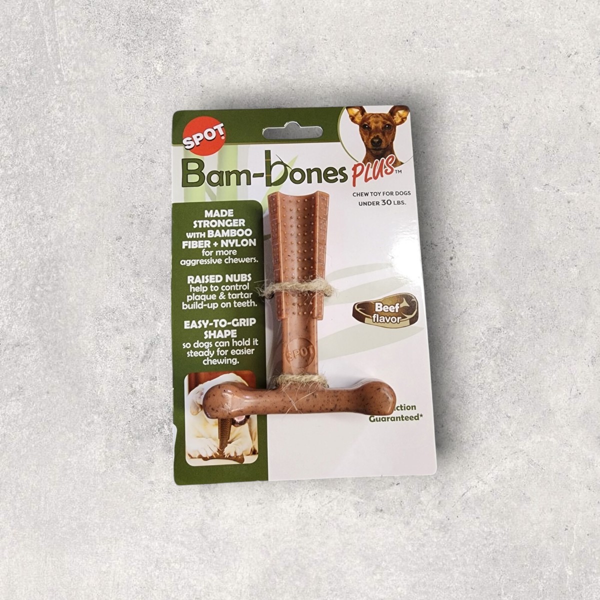SPOT Bam-Bones plus T Bone - Bamboo Fiber & Nylon, Durable Long