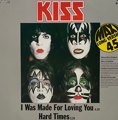 Vtg 1980 KISS - I WAS MADE FOR LOVIN YOU 12