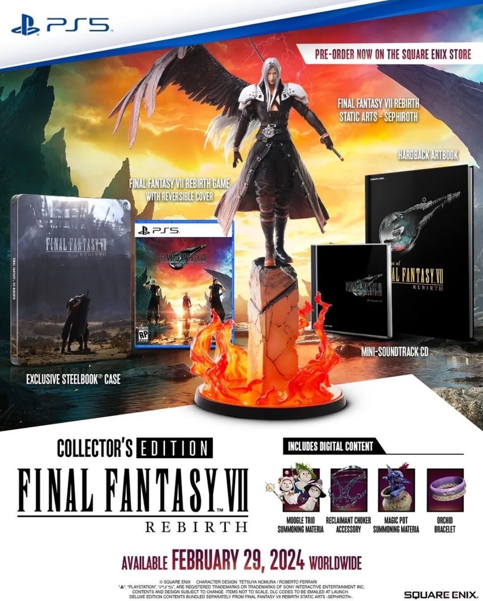 Final Fantasy 7 Rebirth Collector's Edition In Hand Brand New In