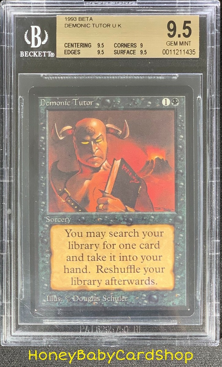 MTG Limited Edition Beta 1993 Demonic Tutor BGS 9.5 GEM MINT Old