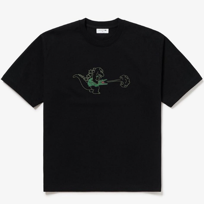 Godzilla + Lacoste T-Shirt My Lacoste Art Program Black L size
