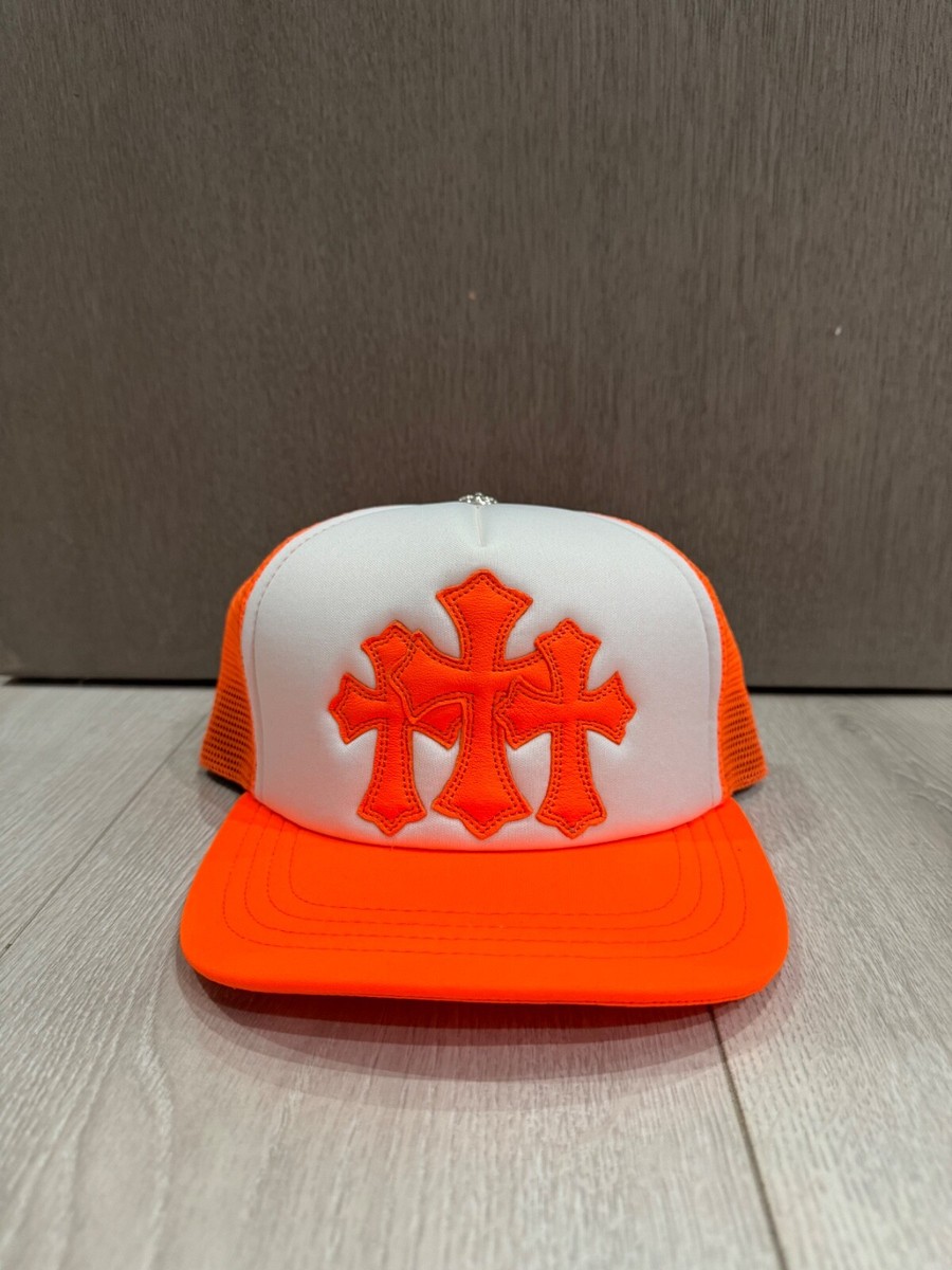 CHROME HEARTS CROSS PATCH TRUCKER ORANGE | eBay