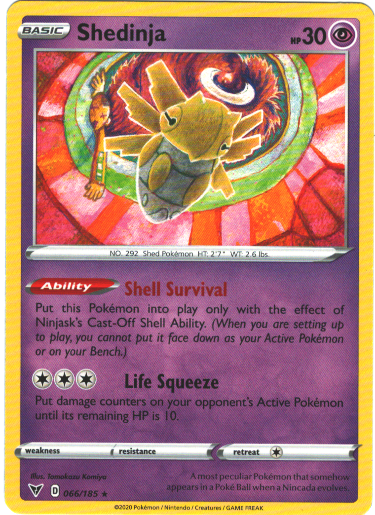 Shedinja 66/185 Vivid Voltage Regular Rare Pokemon Card Pokémon