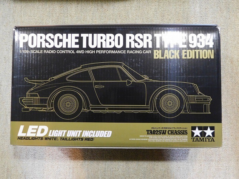 TAMIYA 1/10 Scale RC PORSCHE TURBO RSR TYPE 934 Black Edition NEW