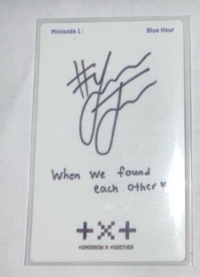 TXT ヨンジュン 直筆サイン BLUE HOUR YEONJUN TXT Photocard Blue