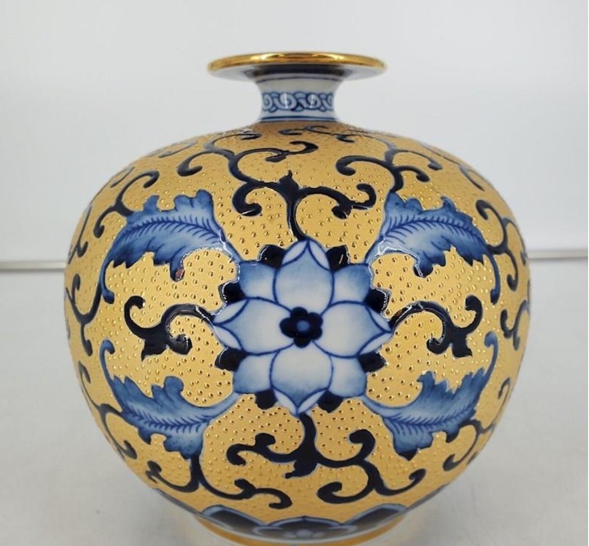 遠州窯 耳付花瓶 共箱付 中国美術 高さ30.5cm オブジェ インテリア
