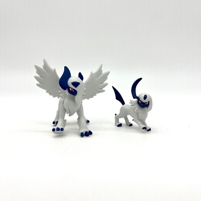 Nintendo Pokemon Mega Absol Absol Figure TOMY Toy Set of 2 White