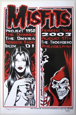 GWAR MISFITS コンサートポスター The Misfits & GWAR Concert Poster