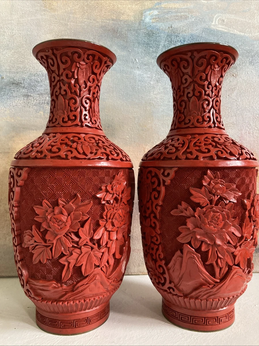 黄铜蓝色中国古董花瓶| eBay