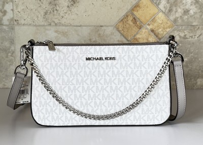 MICHAEL KORS JET SET MD POUCHETTE SHOULDER CHAIN CROSSBODY BAG