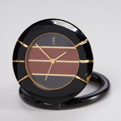 Yves Saint Laurent YSL Pocket Watch Clock Quartz Swiss Made with