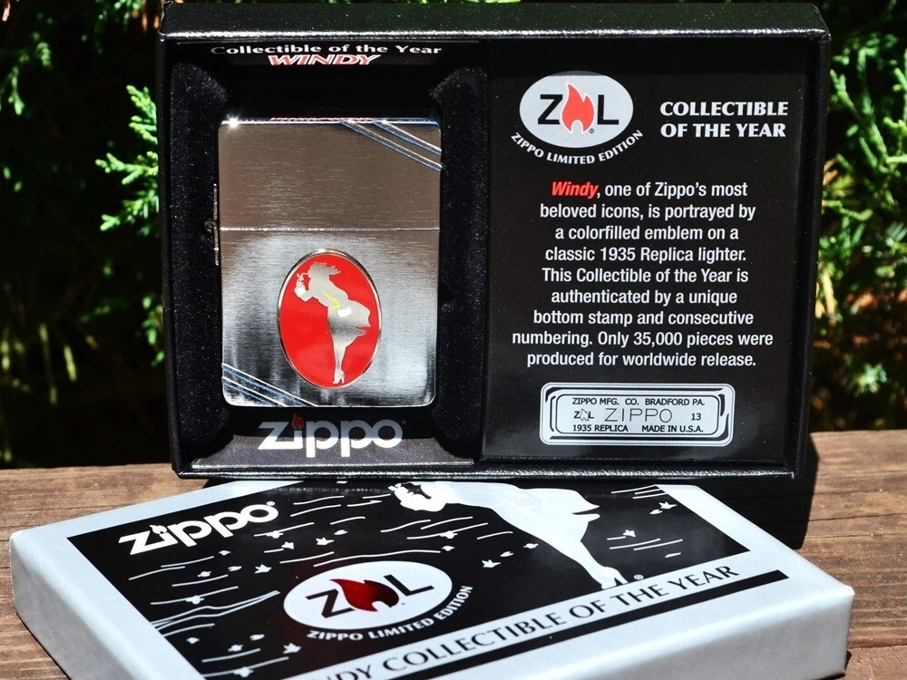 Windy Zippo Lighter - 2013 Collectible Of The Year - 1935 Replica