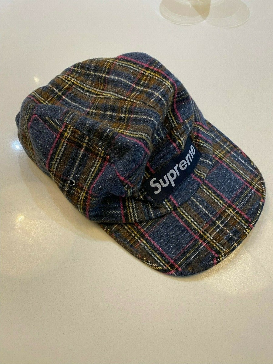 Supreme Tartan Plaid Camp Cap ブルー 2008年