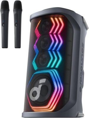 soundcore Rave 3S AI Karaoke Party Speaker +2 Wireless Microphones