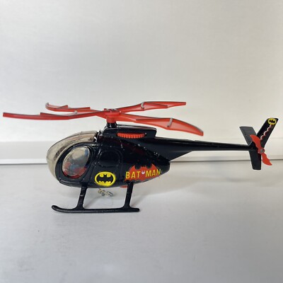 Vintage Corgi 925 Batcopter Diecast Helicopter Batman Figure Winch