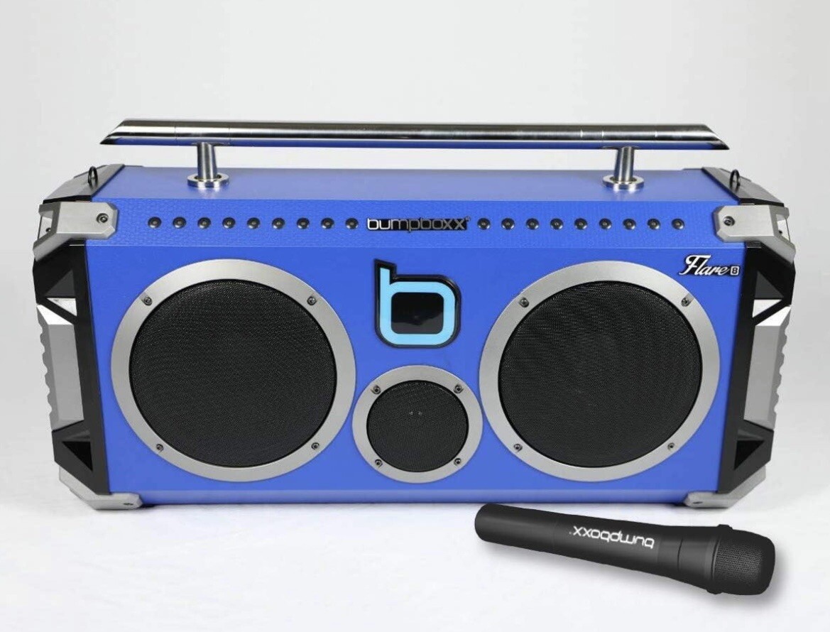 Bumpboxx Flare8 Bluetooth Boombox Speaker with Microphone - Carbon