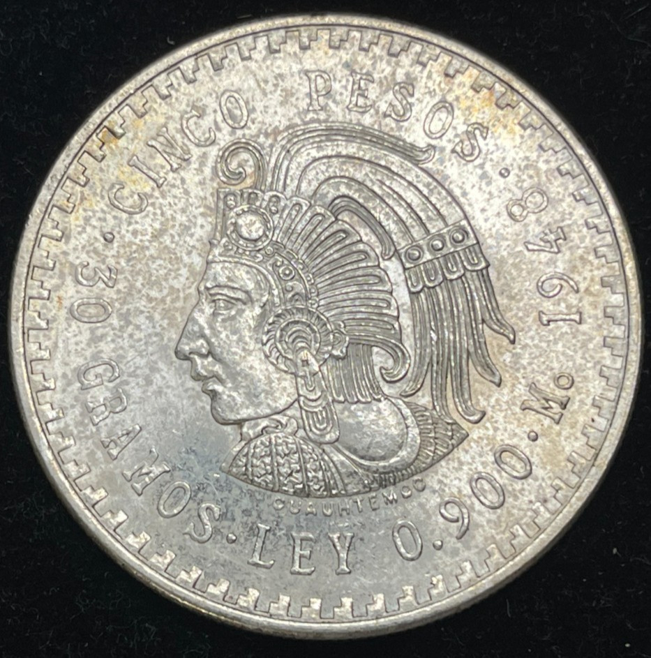 メキシコ 5ペソ銀貨 30グラム 1948 メキシコ 5ペソ銀貨 1948年