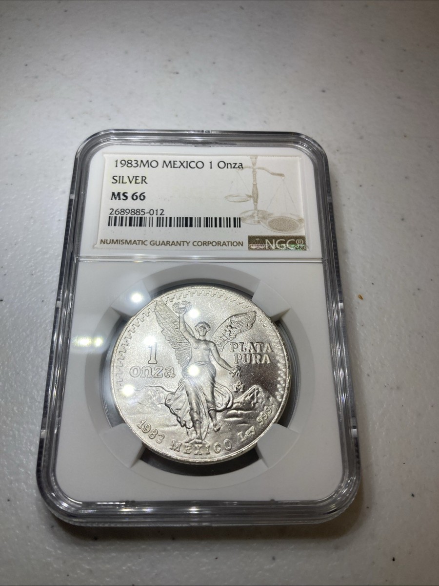 1982年 メキシコ 1オンス銀貨 PCGS MS66 1982年 メキシコ 1オンス銀貨
