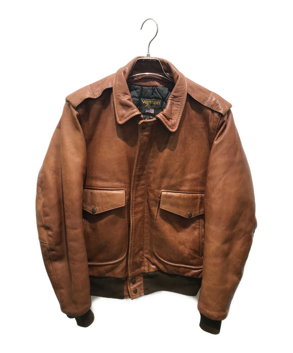 Brand: VANSON / A-2 leather flight jacket 16000A01 / Tag size: 38