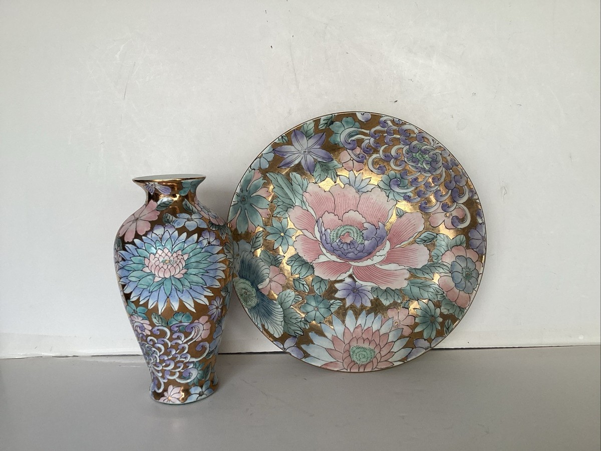 beach 刻花文 扁壷 花瓶 高さ約34cm 時代箱 V R8628H beach 刻花文