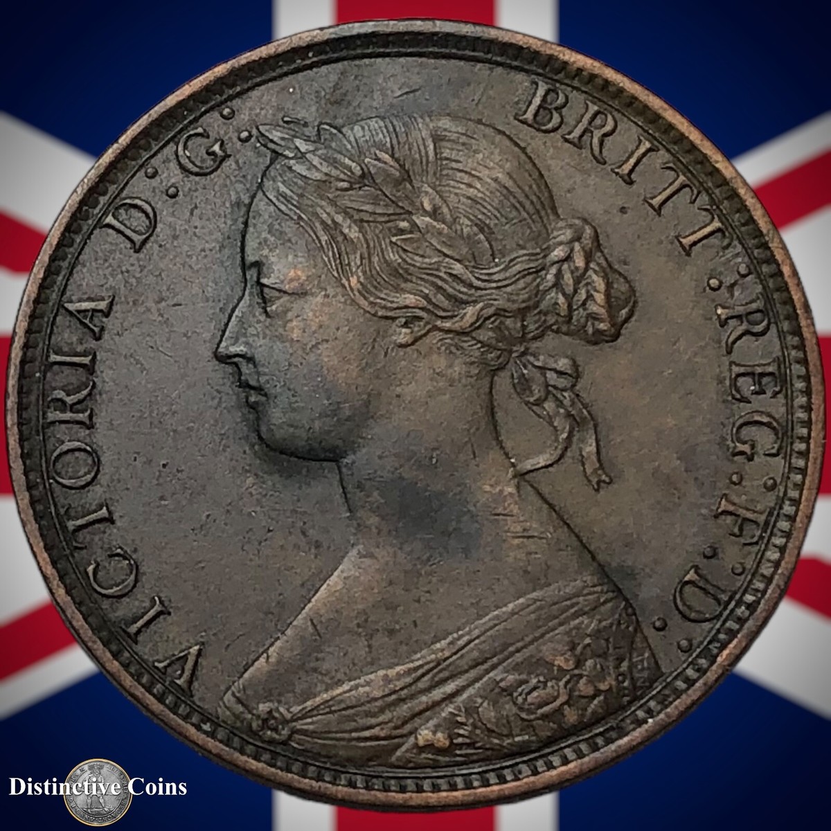 美品❗️イギリス1ペニー銀貨（マウンディ銀貨）1862年※ダブル