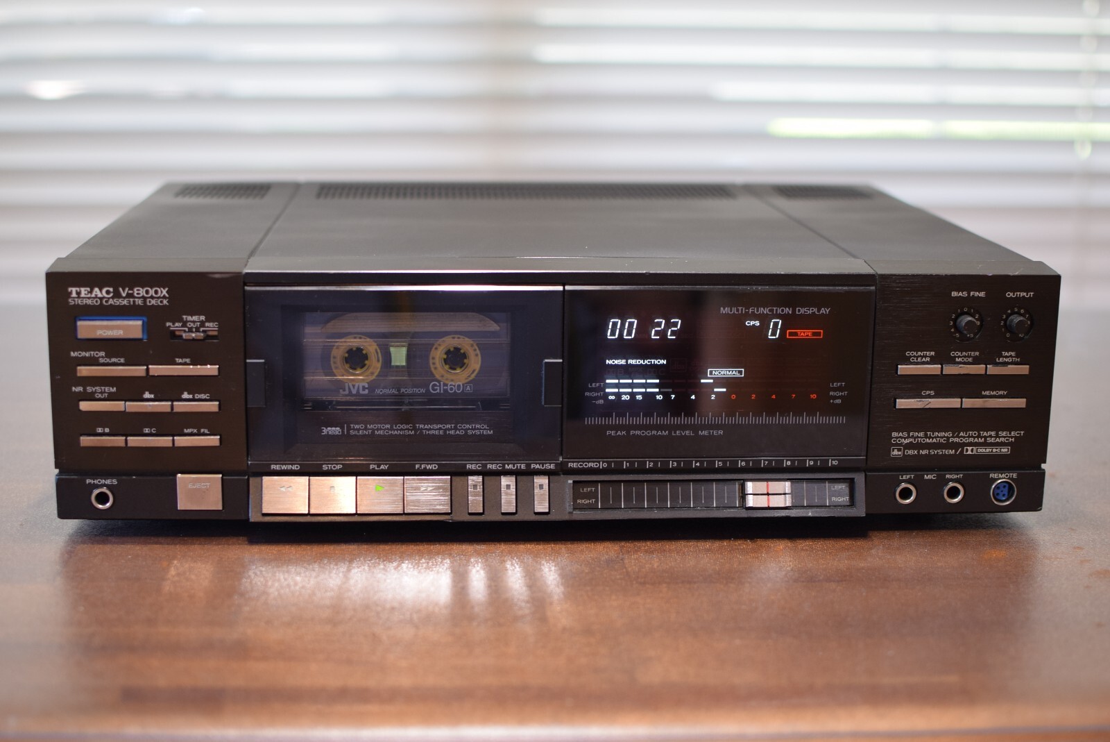 TEAC V-800X 3-Head Stereo Cassette Deck Dolby B/C