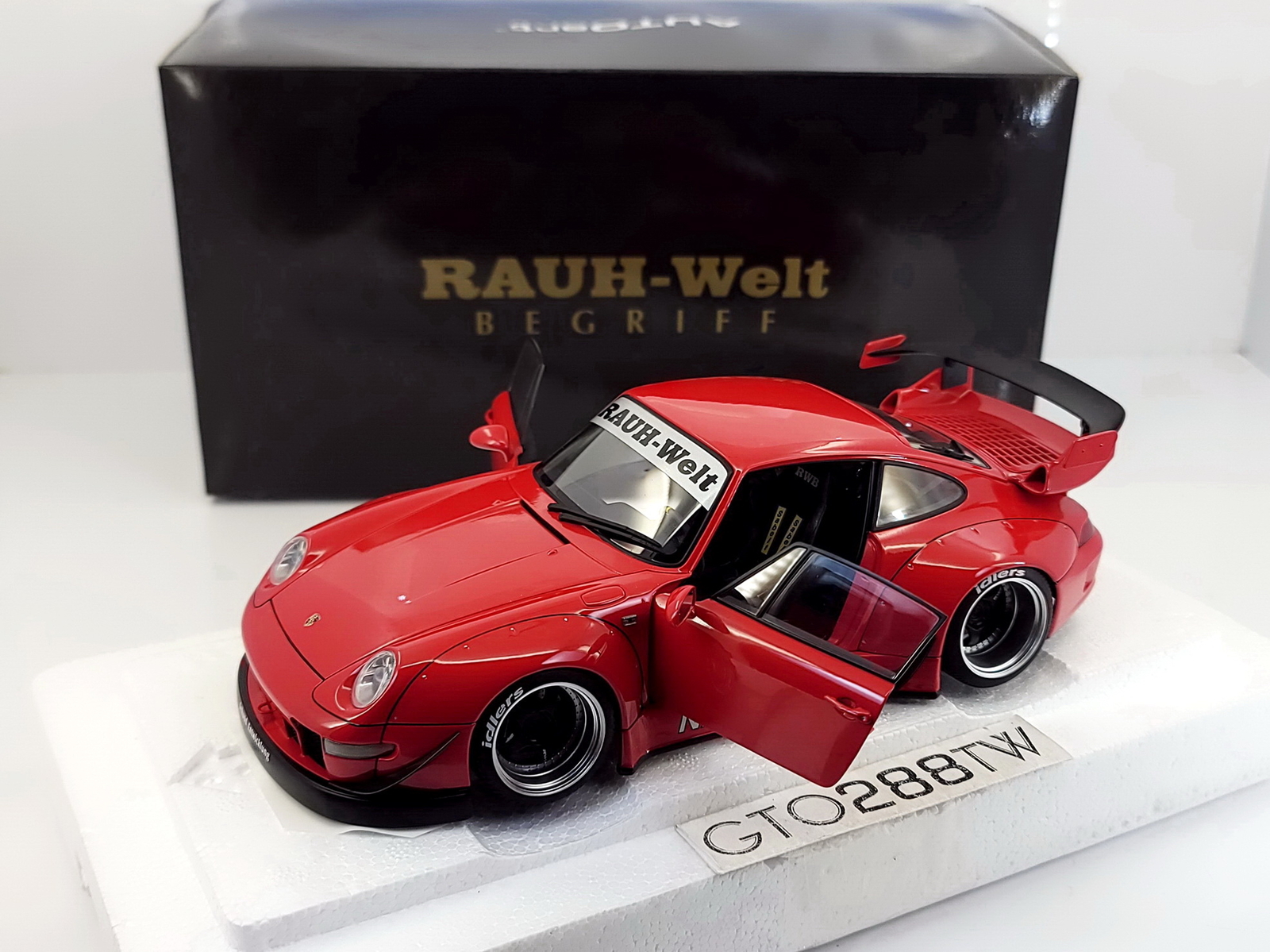 AUTOart 1:18 scale RWB 993 (Porsche 911) Red/Gun Grey wheels