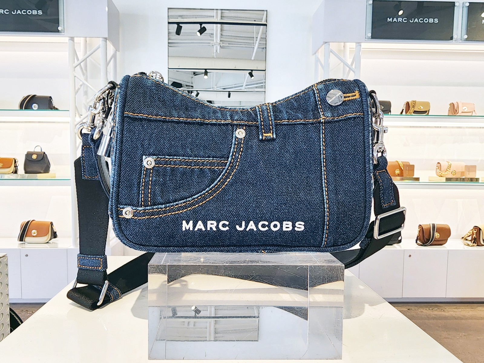 Latest Authentic Marc Jacobs Denim Convertible Shoulder Bag