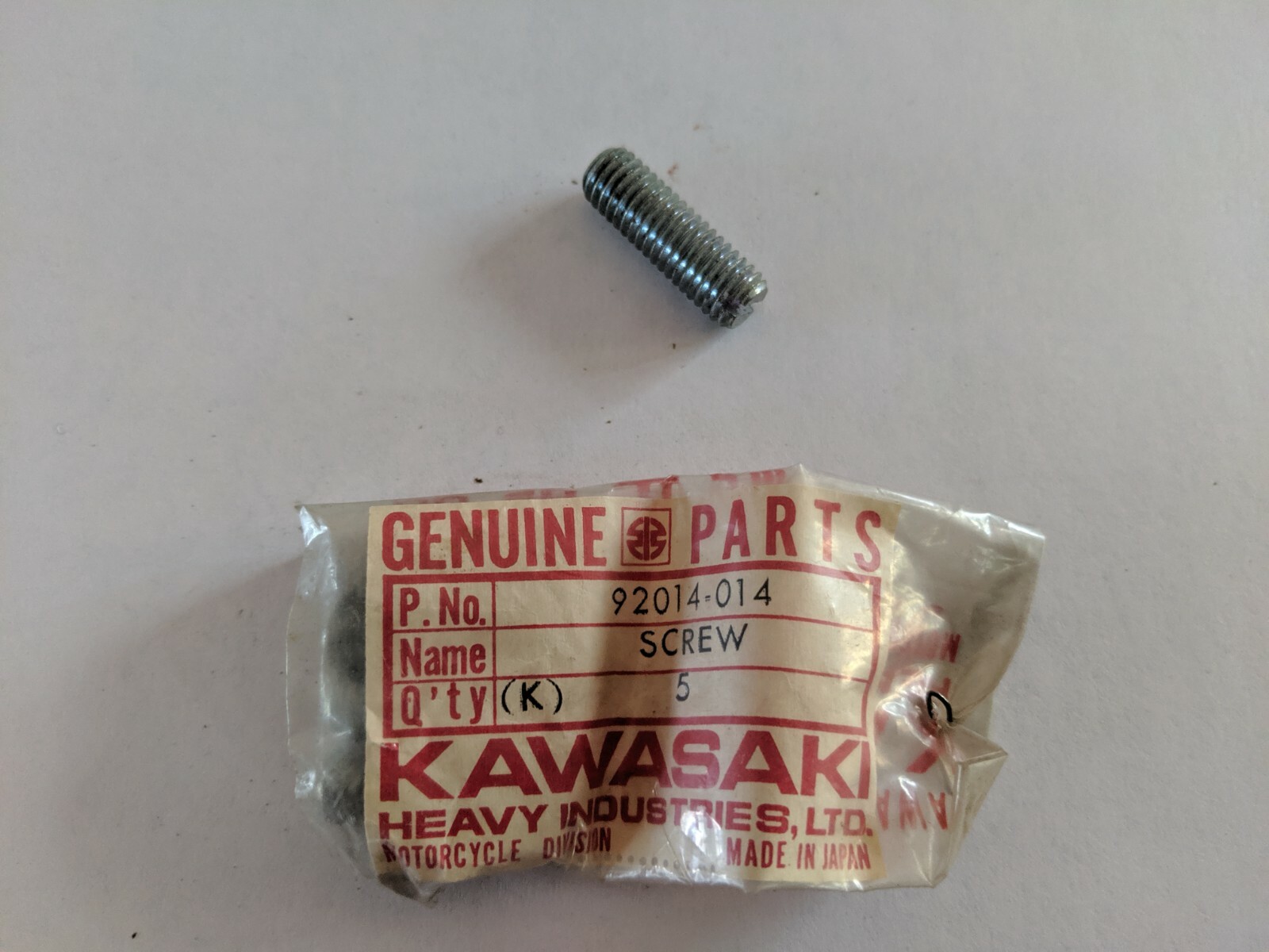 Kawasaki NOS Screw - Slotted, 8x25: Z1 - 92014-014 | eBay