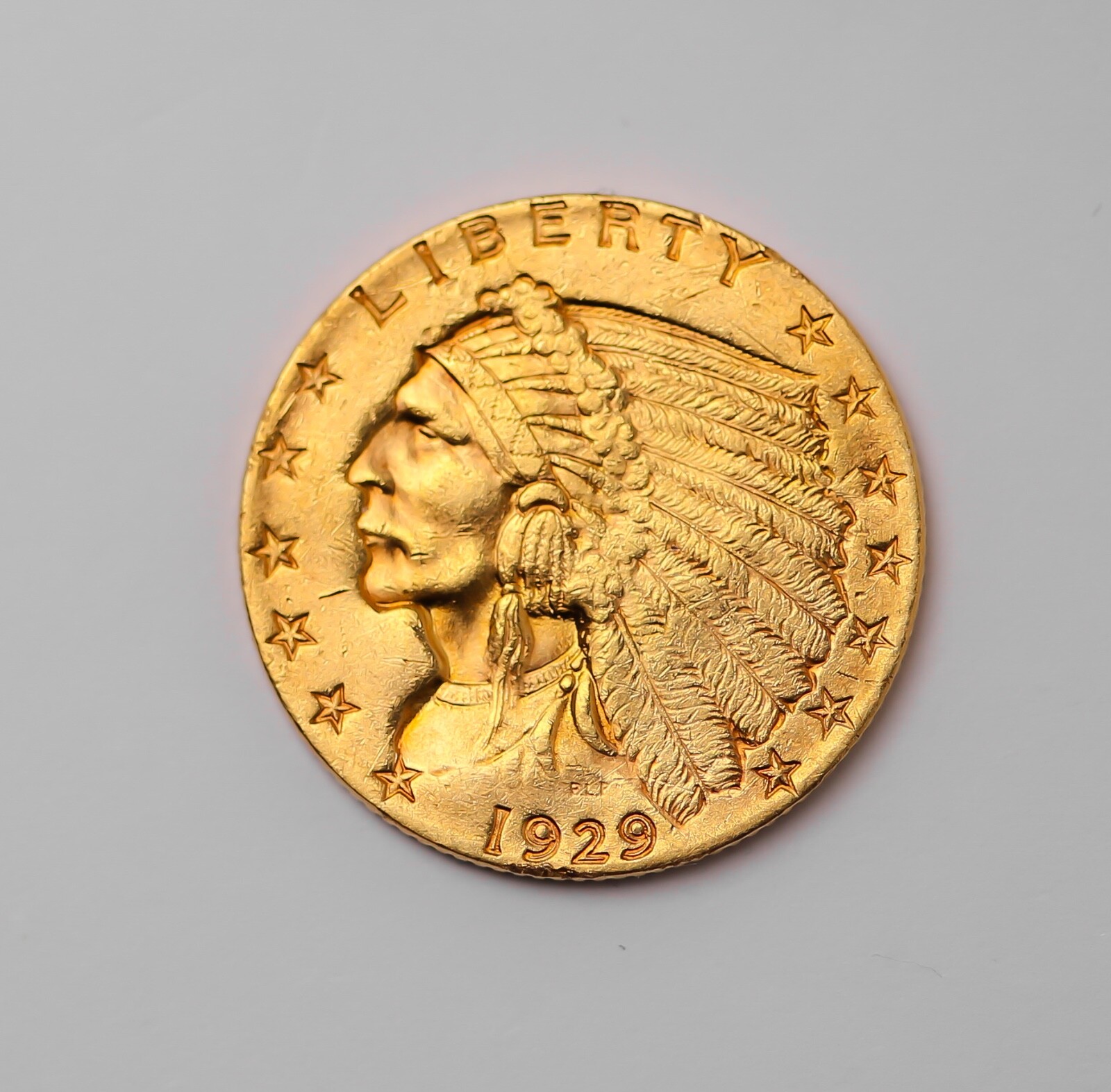ハイジさん専用1929年 米国 インディアンヘッド＄2.5金貨 NGC MS61
