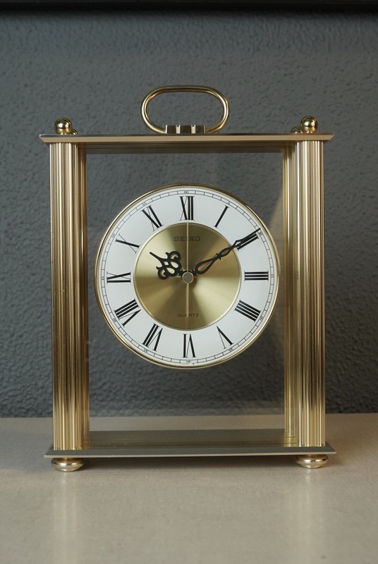 Vintage Seiko Quartz Mantle Carriage Clock QQZ103 G 28101 - Japan