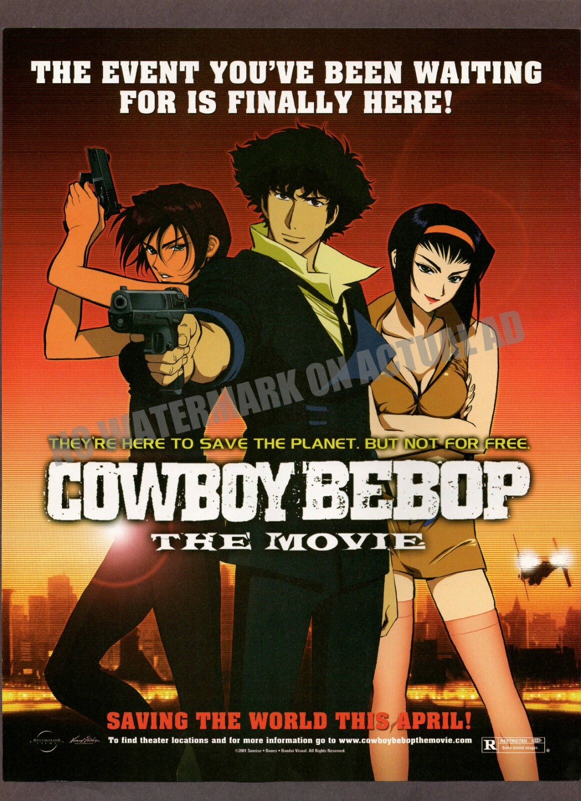 Anime | Cowboy Bebop The Movie Theatrical Trade Print Magazine Ad