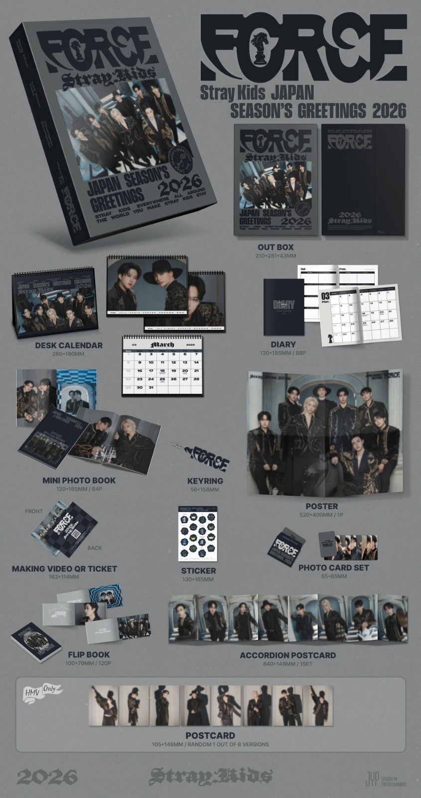 Stray Kids JAPAN 2026 SEASON'S GREETINGS “FORCE” JYP ORIGINAL MD