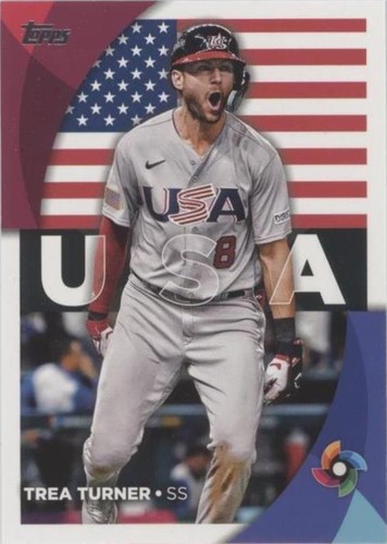 TREA TURNER topps WBC2023 ブックレットサインカード TREA TURNER