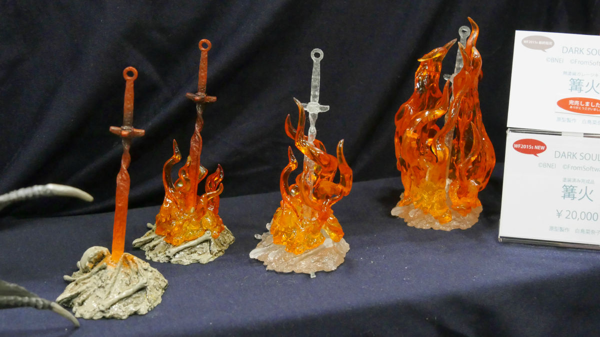 GILL GILL Dark Souls 篝火 1/12 スケール 灰色の大狼シフや結晶トカゲ