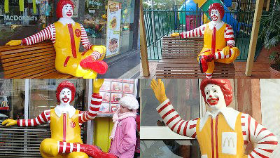 マクドナルドの店頭にいるドナルドの顔は国による違いがある - GIGAZINE