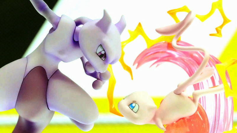 ミュウツー ミュウ フィギュア 海外フィギュア 発光ギミックあり