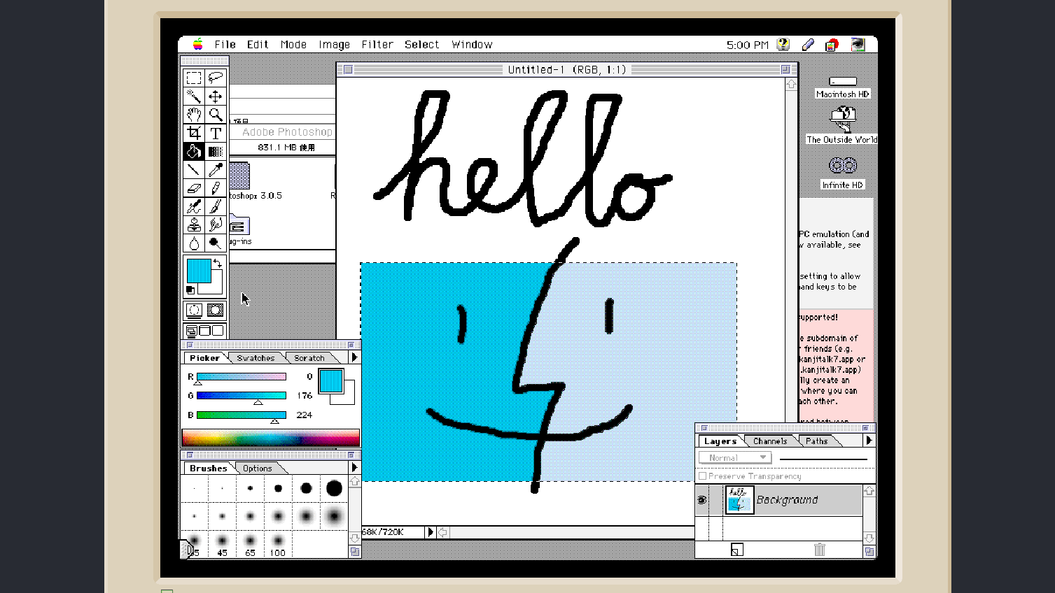 Mac漢字talkというOS マッキントッシュ用 Mac漢字talkというOS