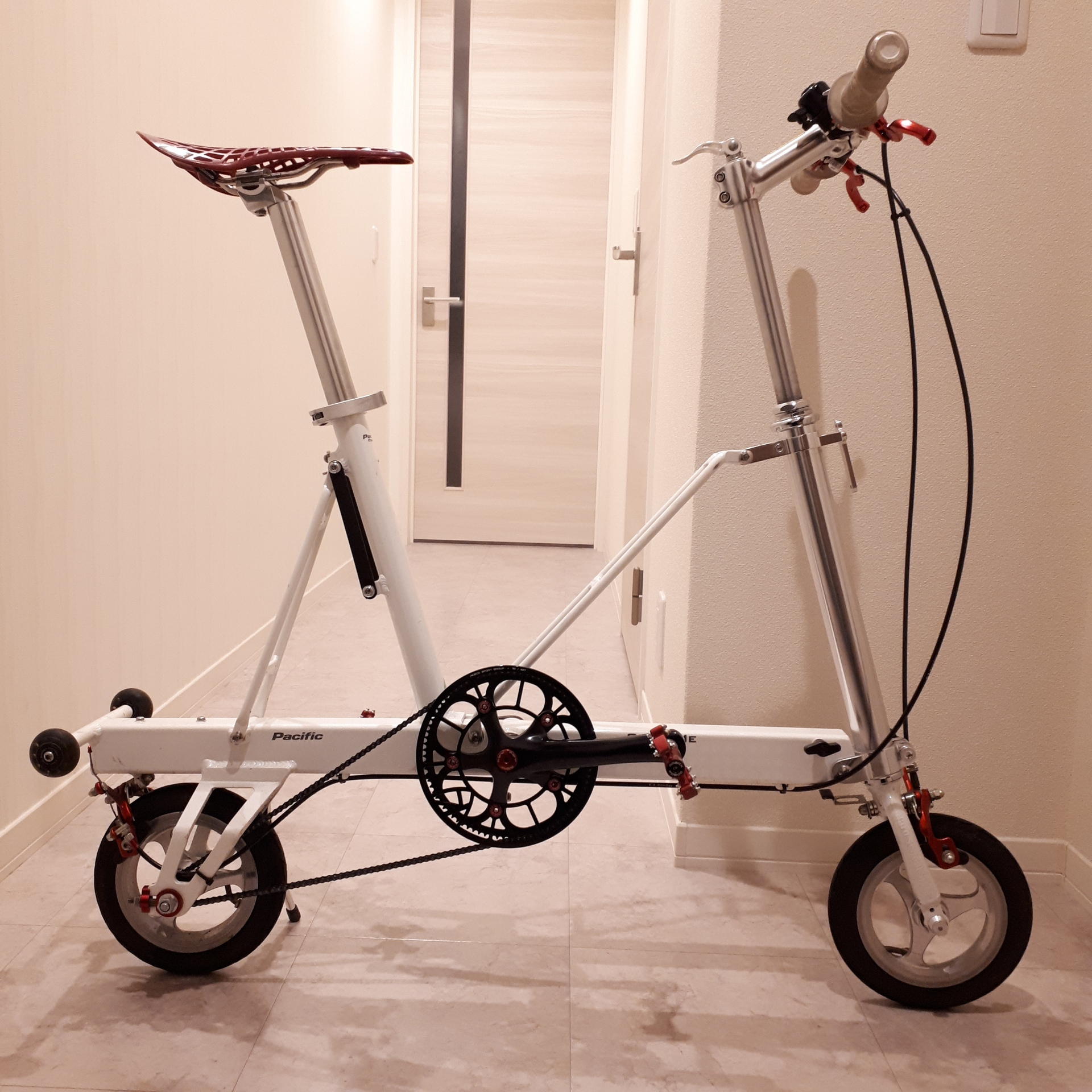 Pacific Carryme折りたたみ自転車カーボンパーツカスタムキャリーミー