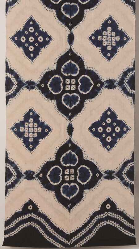 N5「片野絞り」民藝 藍染絞り職人 片野かほり 藍染絞り布 国展 出品