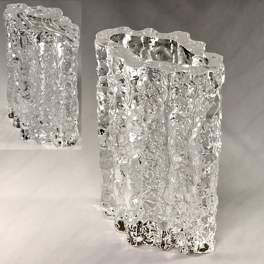 カガミクリスタル 高木茂 グラヴィール紋 一輪挿 ガラス 花瓶 カガミ