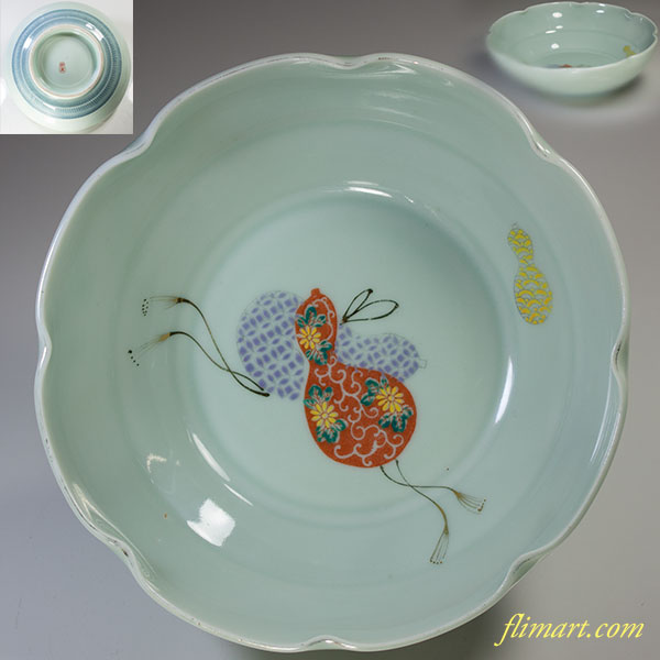 人間国宝 陶芸家 濱田庄司 浜田庄司 赤絵皿 識箱 菓子皿 四方皿 人間