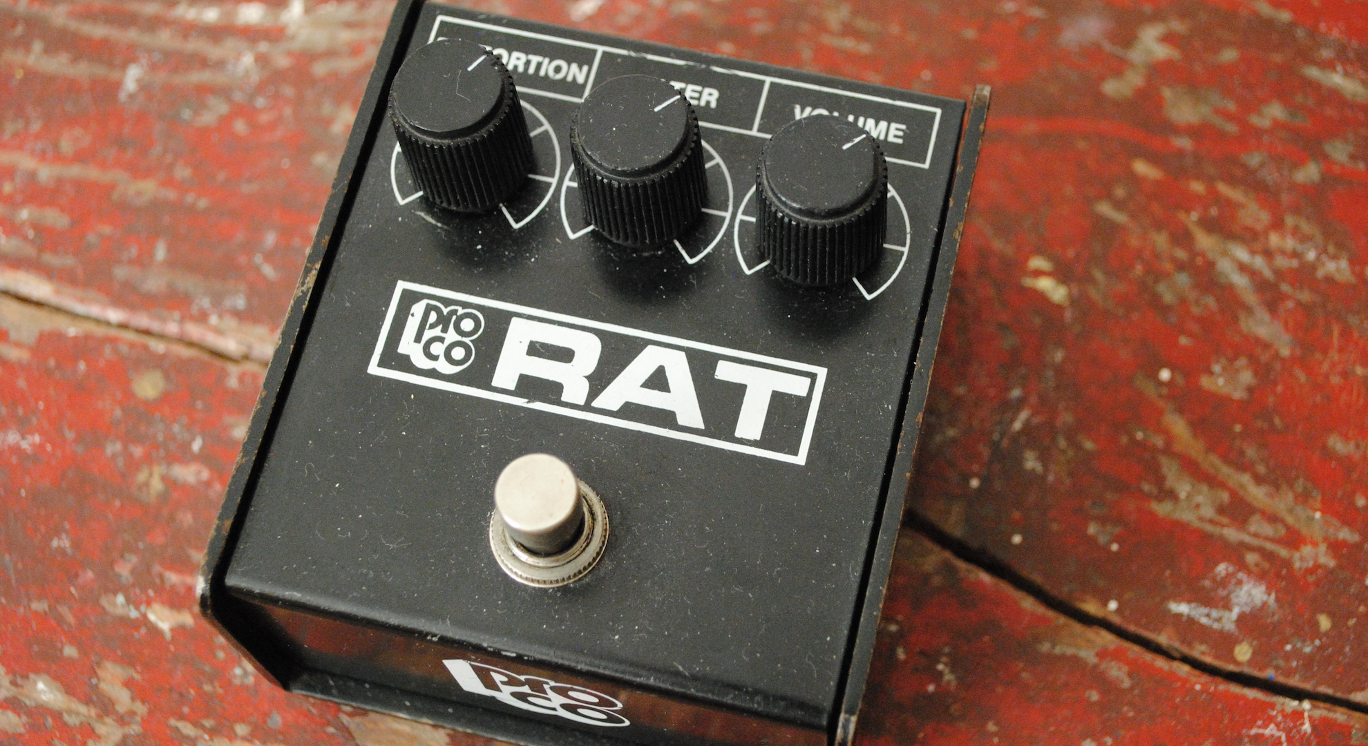 ギター proco rat 1978 Pro Co Rat V1 Big Box Distortion Fringe Logo