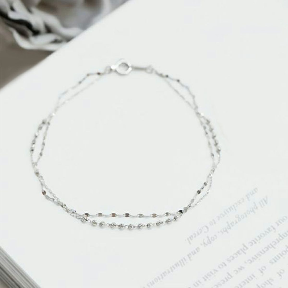 プラチナ850 2連 チェーン ブレスレット | IKEDAジュエリーオンライン