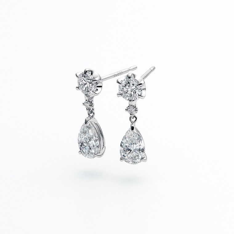 J003 ラボグロウンダイヤモンド/ピアス/total 0.80ct(プラチナ