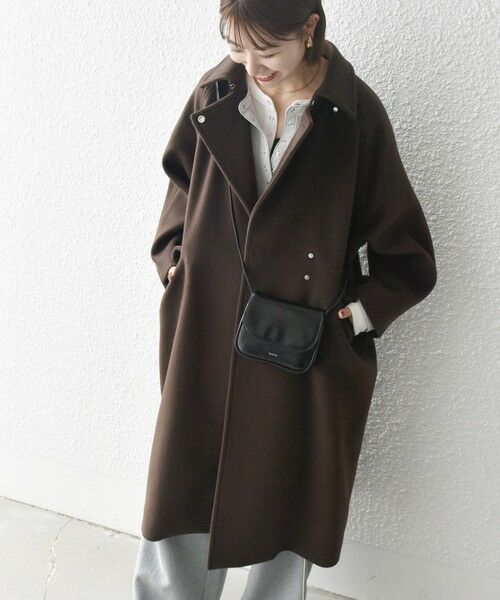 セール】 SHIPS any: バルマカーン コクーン コート 25AW （ステン