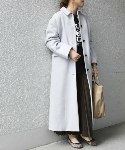 セール】 SHIPS any: ステンカラー シングル ロングコート （ステン