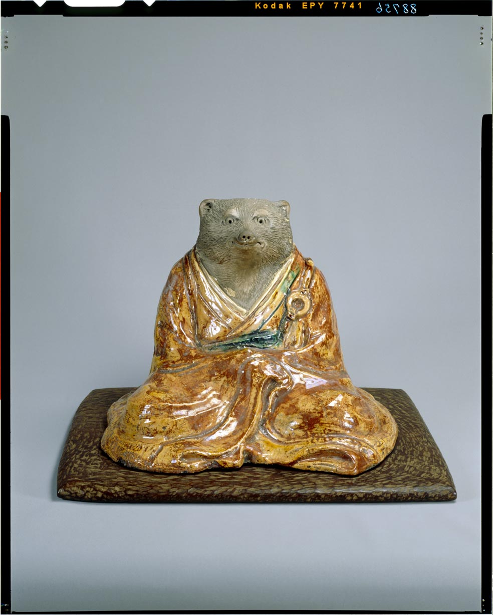 レア 道八和尚狸 仁阿弥道八 京焼 H 12㎝W 12㎝重38g和尚 江戸時代