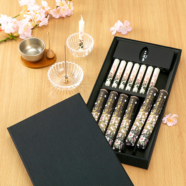 線香と絵ローソクセット（桜） | 弔電商品 | 【電報サービス】VERY CARD